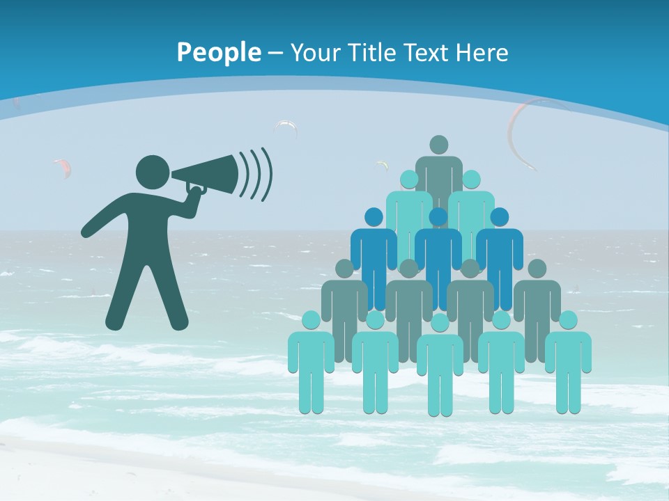 A Group Of Kites Flying Over The Ocean PowerPoint Template