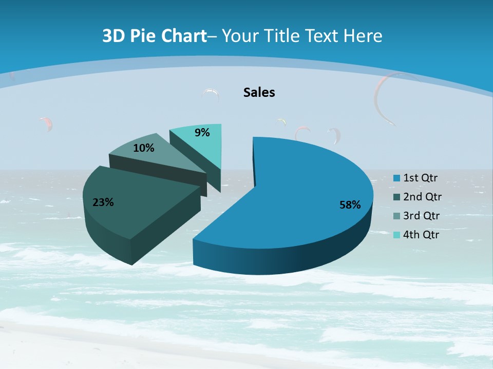 A Group Of Kites Flying Over The Ocean PowerPoint Template