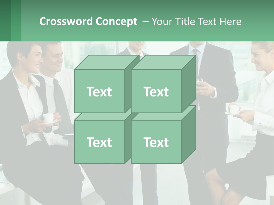 A Group Of Business People Standing Around Each Other PowerPoint Template