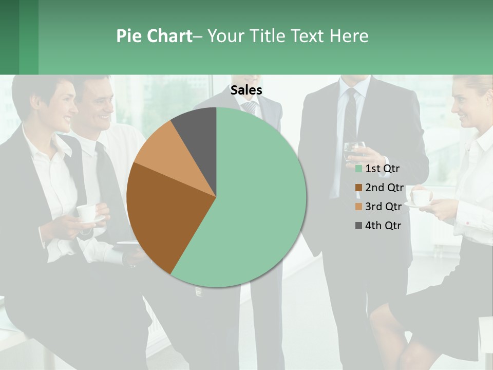 A Group Of Business People Standing Around Each Other PowerPoint Template