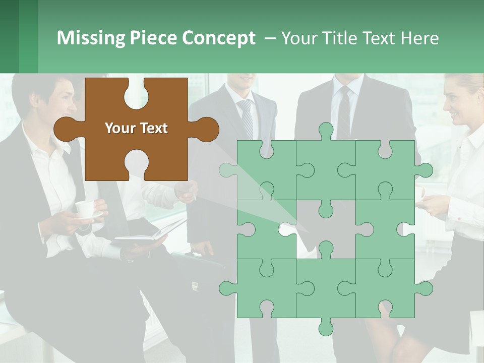 A Group Of Business People Standing Around Each Other PowerPoint Template