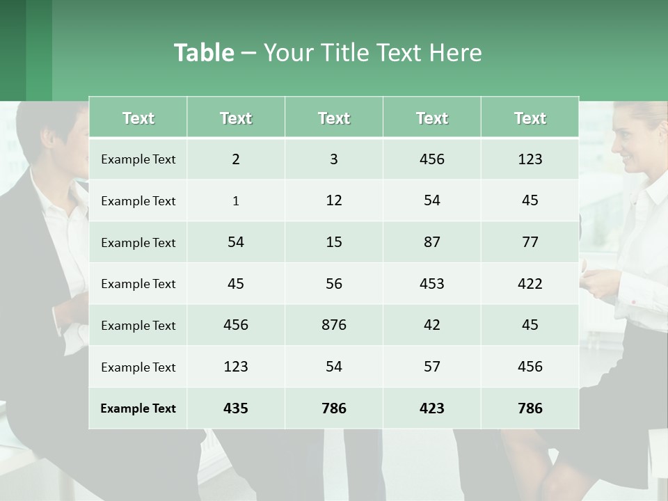 A Group Of Business People Standing Around Each Other PowerPoint Template
