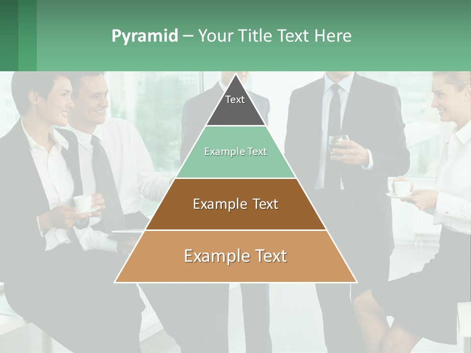 A Group Of Business People Standing Around Each Other PowerPoint Template