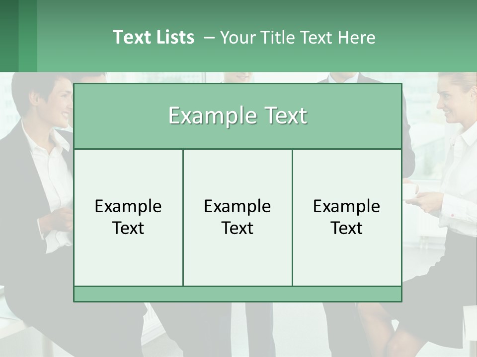A Group Of Business People Standing Around Each Other PowerPoint Template