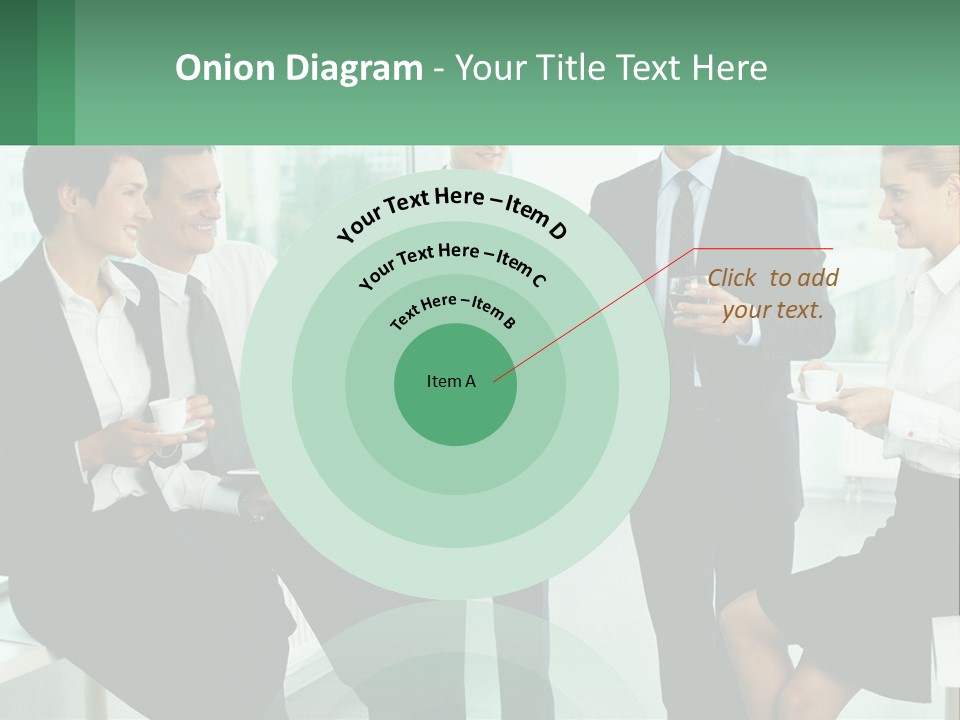 A Group Of Business People Standing Around Each Other PowerPoint Template