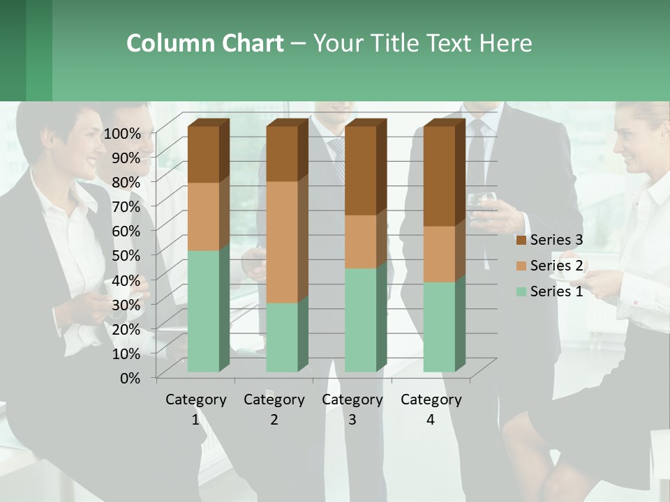 A Group Of Business People Standing Around Each Other PowerPoint Template