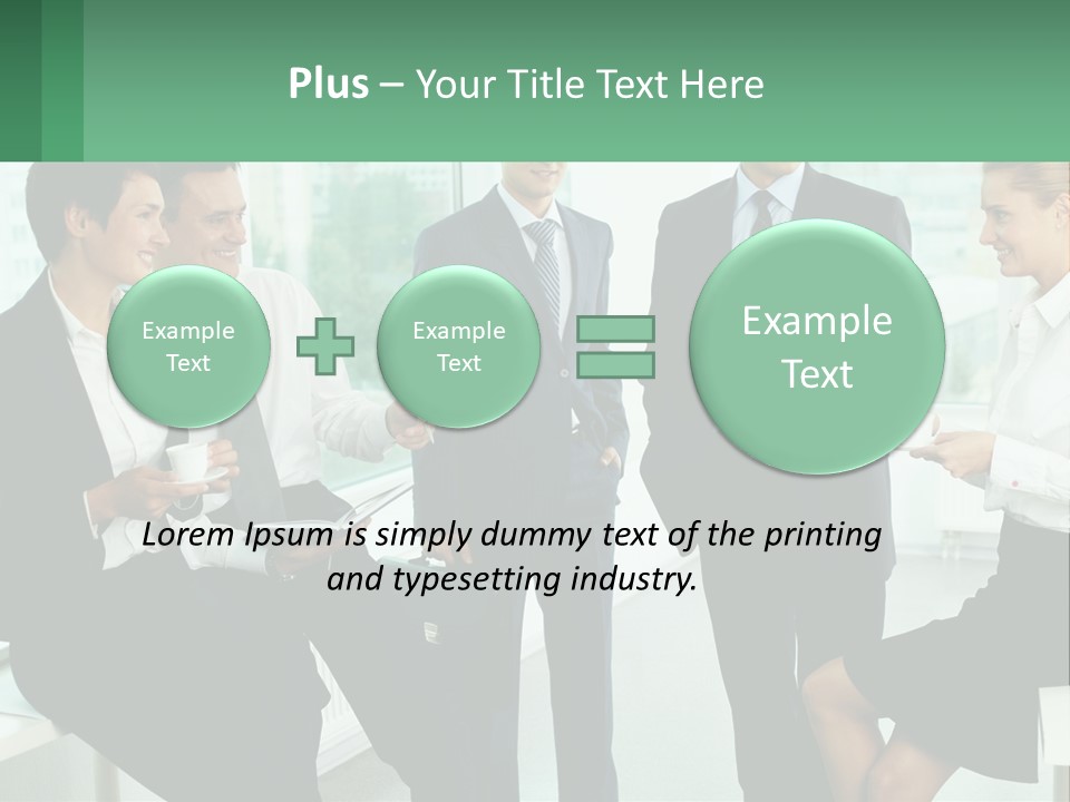 A Group Of Business People Standing Around Each Other PowerPoint Template