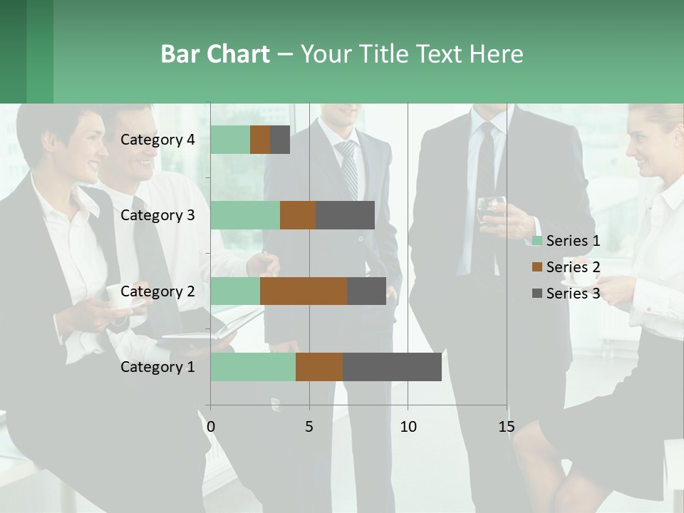 A Group Of Business People Standing Around Each Other PowerPoint Template