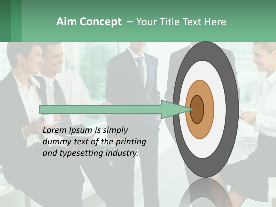 A Group Of Business People Standing Around Each Other PowerPoint Template