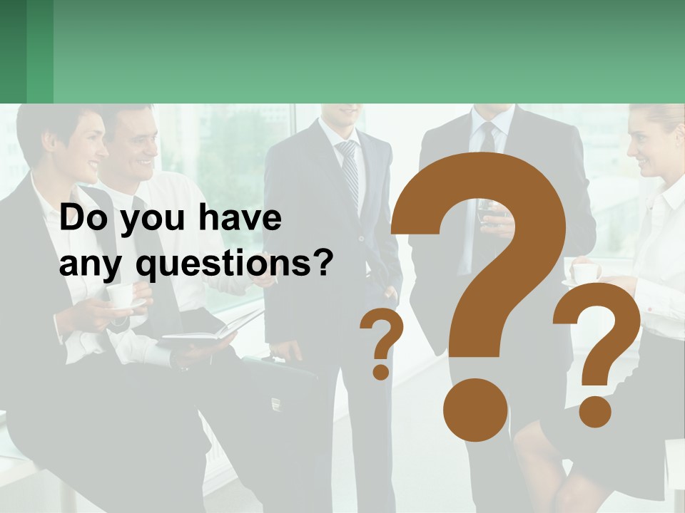 A Group Of Business People Standing Around Each Other PowerPoint Template