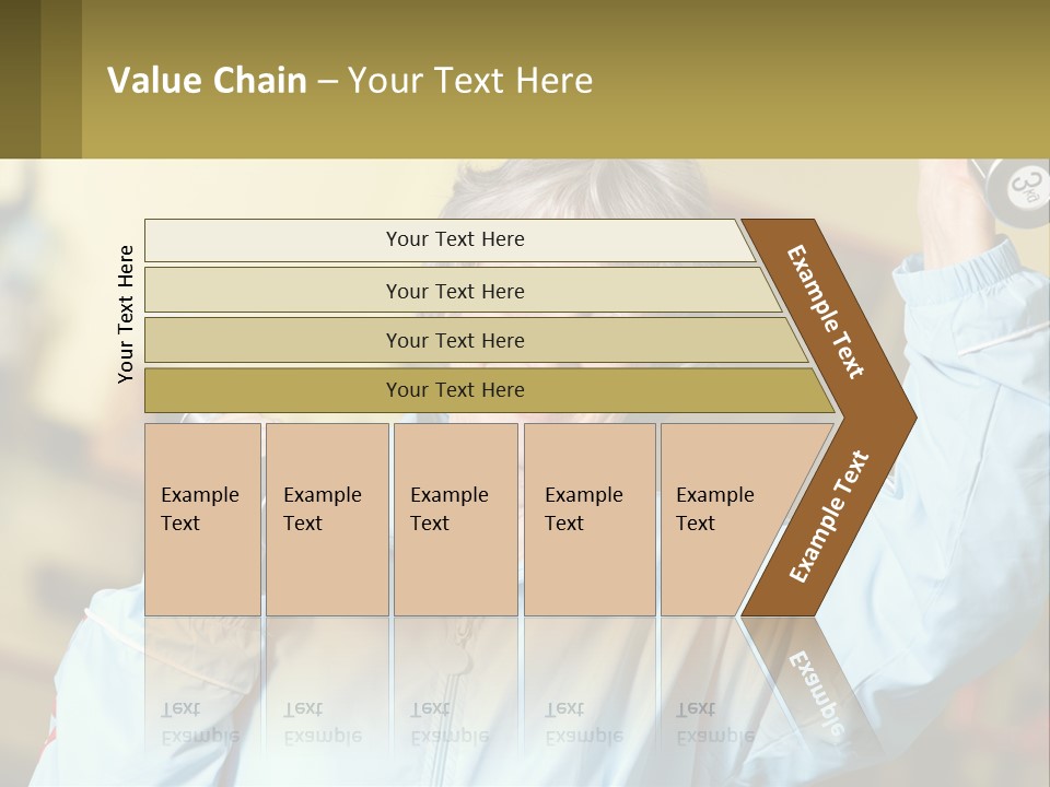A Woman Holding Two Dumbs In Her Hands PowerPoint Template
