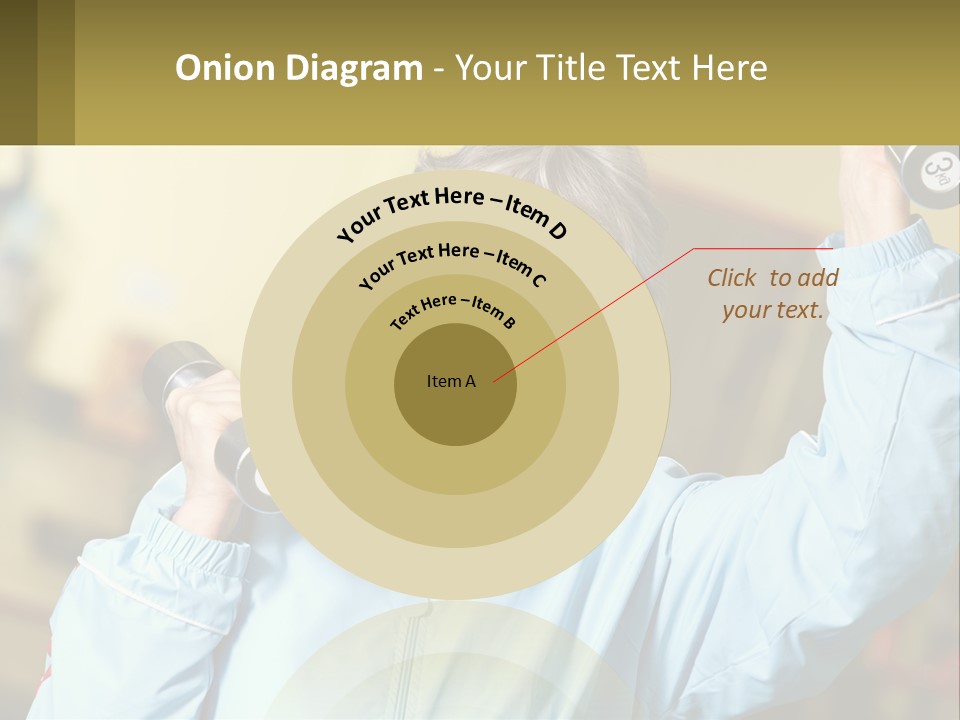 A Woman Holding Two Dumbs In Her Hands PowerPoint Template