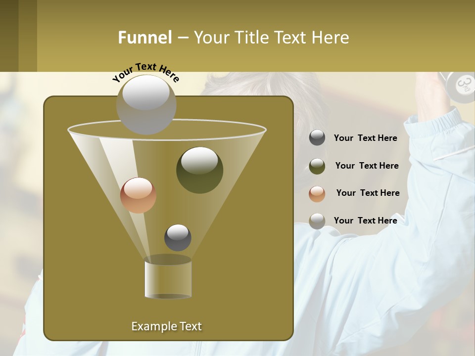 A Woman Holding Two Dumbs In Her Hands PowerPoint Template