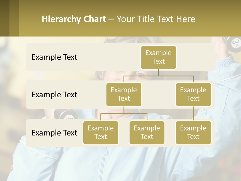 A Woman Holding Two Dumbs In Her Hands PowerPoint Template