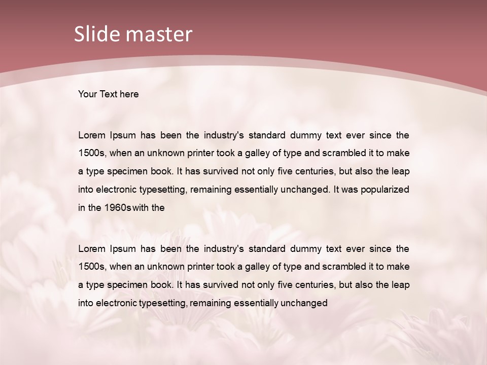 A Pink Flower Powerpoint Presentation Template PowerPoint Template