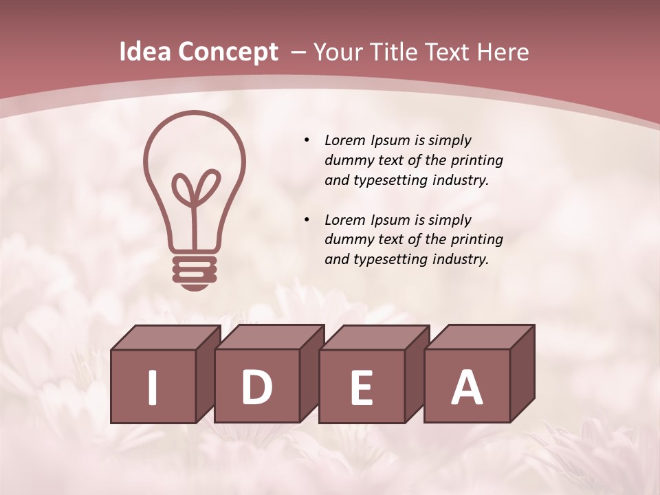 A Pink Flower Powerpoint Presentation Template PowerPoint Template