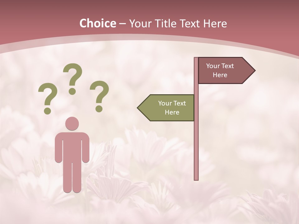 A Pink Flower Powerpoint Presentation Template PowerPoint Template