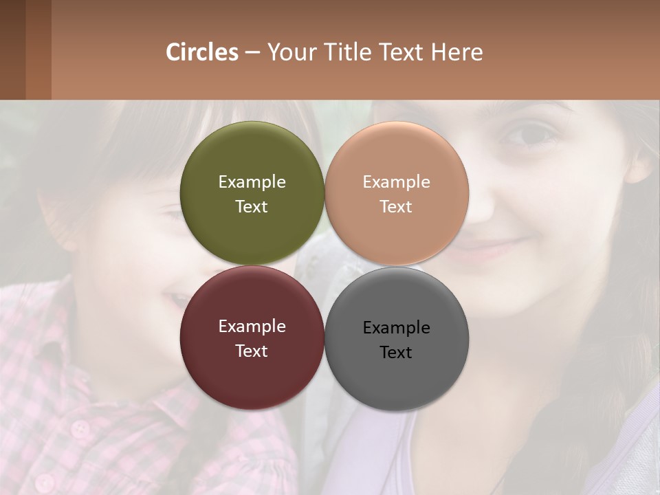 Two Young Girls Are Posing For A Picture PowerPoint Template