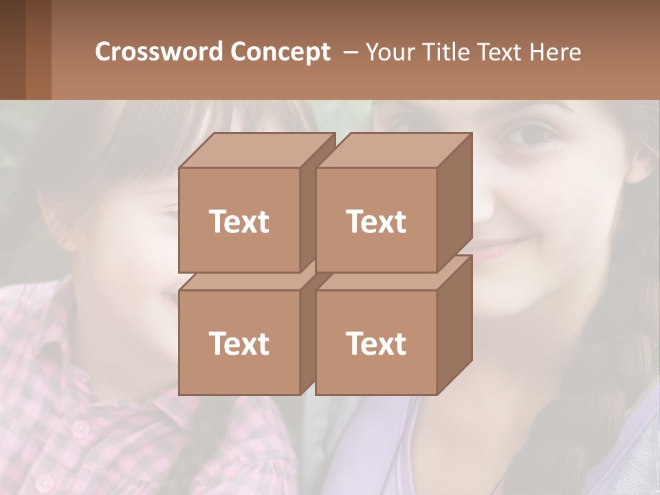 Two Young Girls Are Posing For A Picture PowerPoint Template