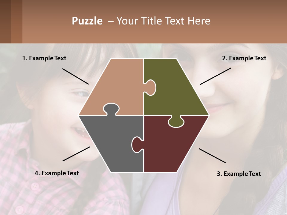 Two Young Girls Are Posing For A Picture PowerPoint Template