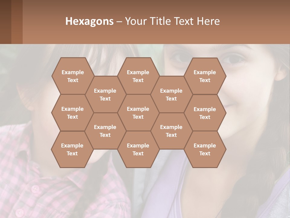 Two Young Girls Are Posing For A Picture PowerPoint Template