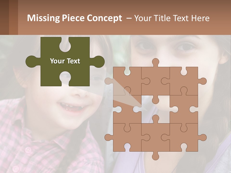 Two Young Girls Are Posing For A Picture PowerPoint Template