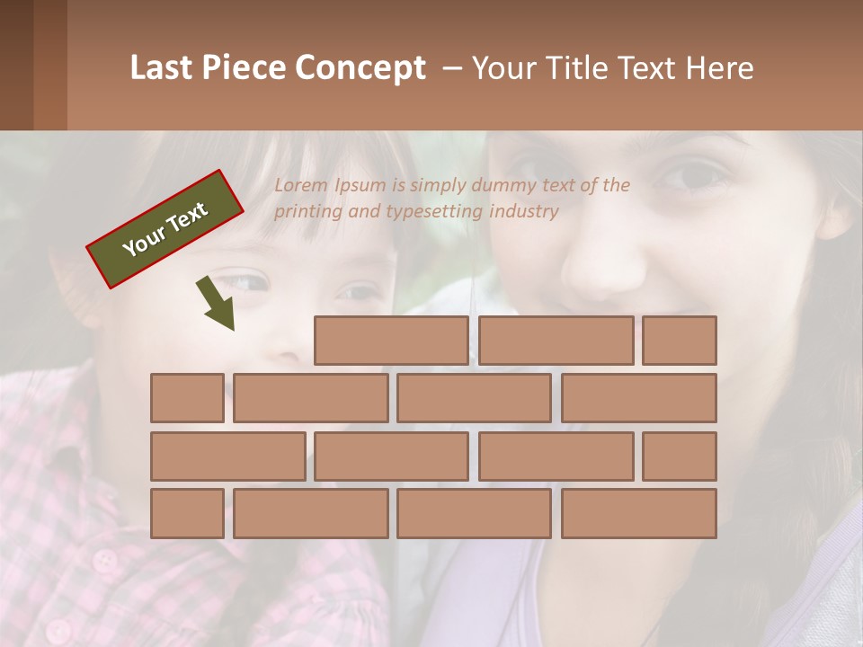 Two Young Girls Are Posing For A Picture PowerPoint Template