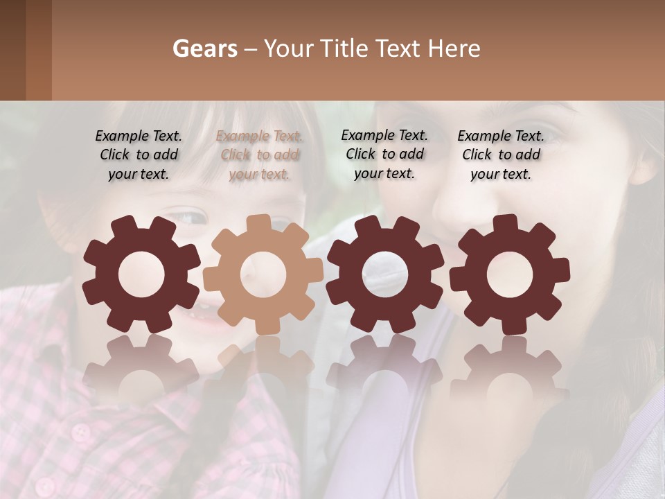 Two Young Girls Are Posing For A Picture PowerPoint Template