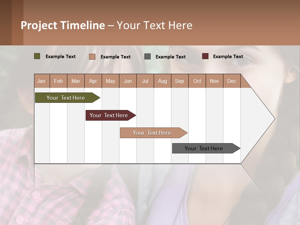 Two Young Girls Are Posing For A Picture PowerPoint Template