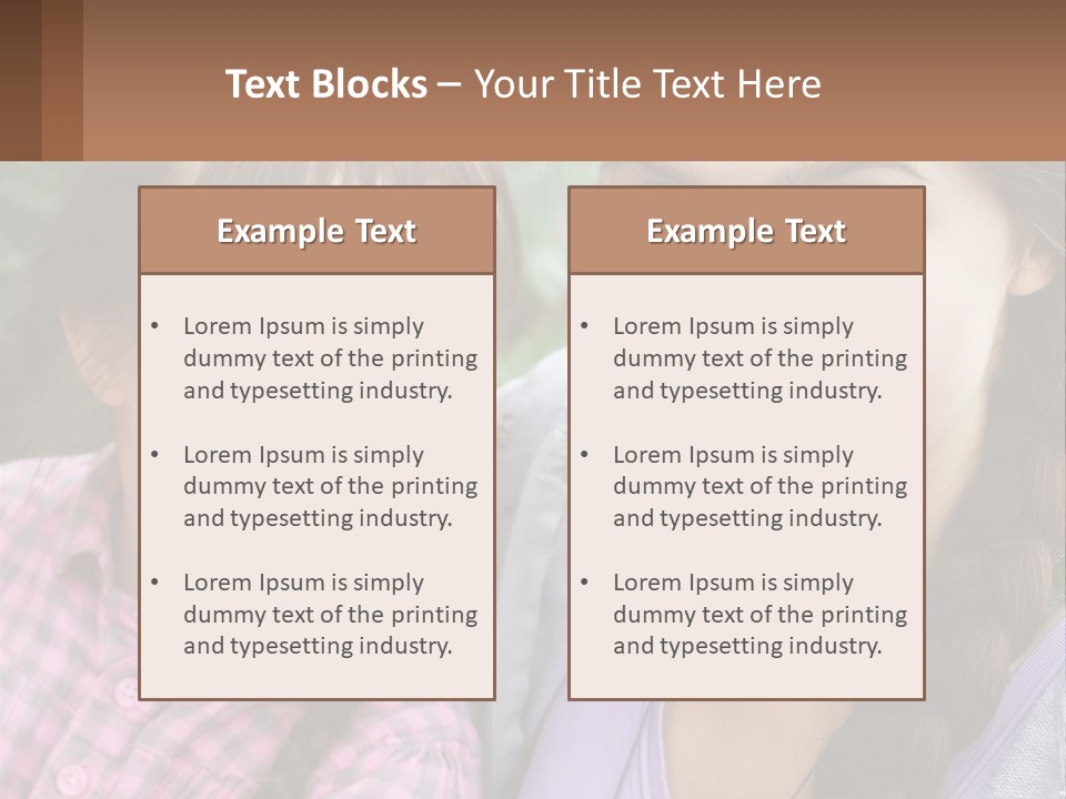 Two Young Girls Are Posing For A Picture PowerPoint Template