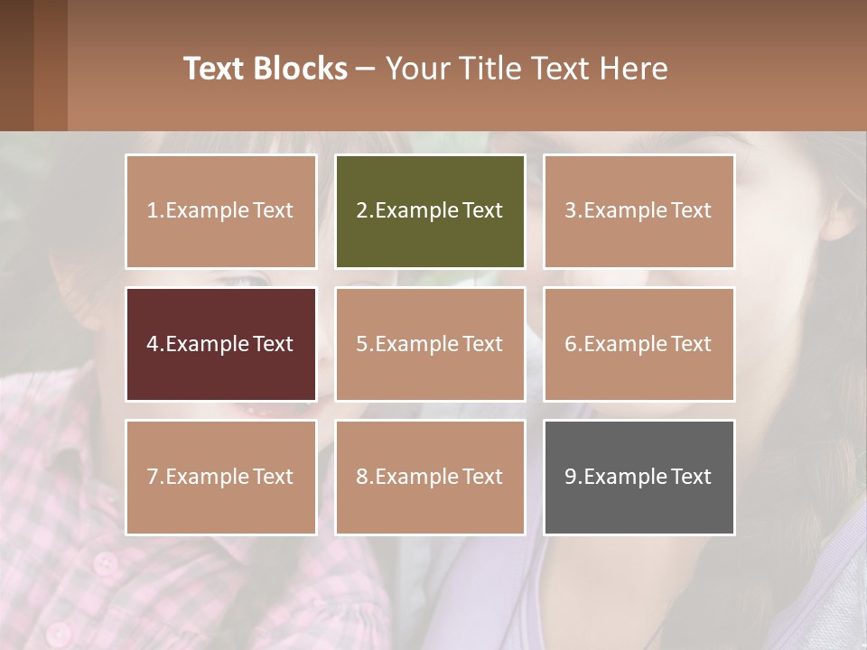 Two Young Girls Are Posing For A Picture PowerPoint Template