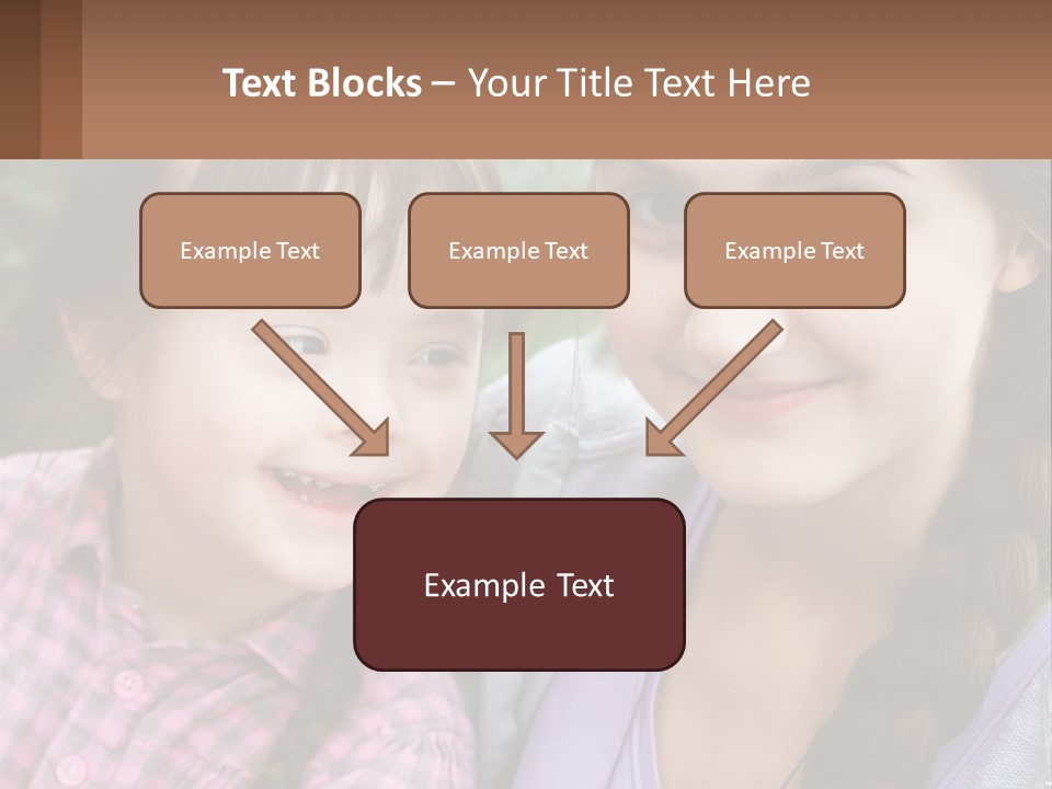 Two Young Girls Are Posing For A Picture PowerPoint Template