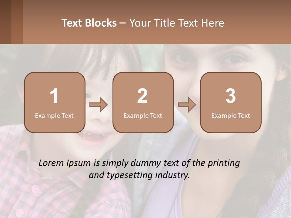 Two Young Girls Are Posing For A Picture PowerPoint Template