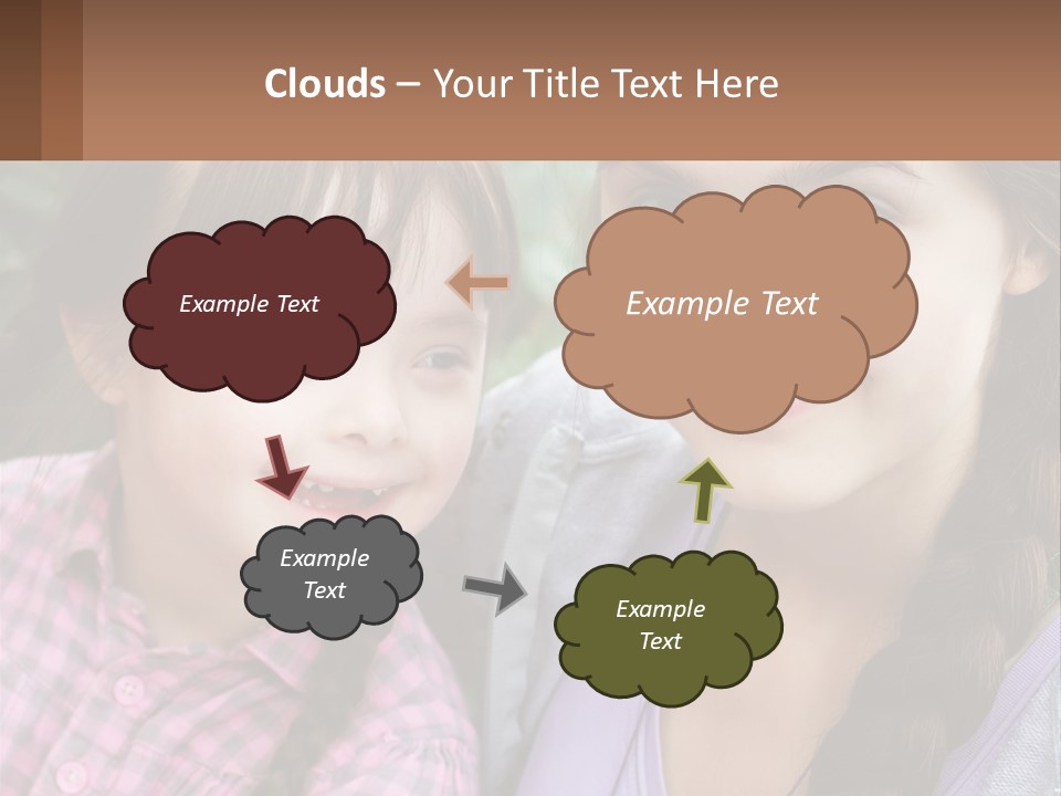 Two Young Girls Are Posing For A Picture PowerPoint Template