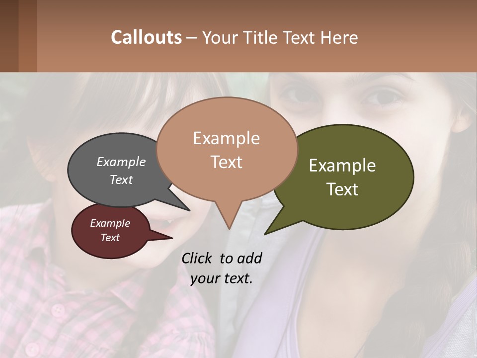 Two Young Girls Are Posing For A Picture PowerPoint Template