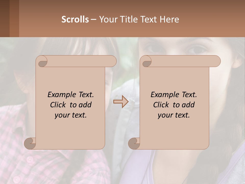 Two Young Girls Are Posing For A Picture PowerPoint Template