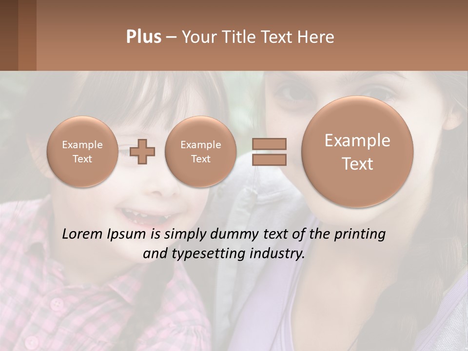 Two Young Girls Are Posing For A Picture PowerPoint Template