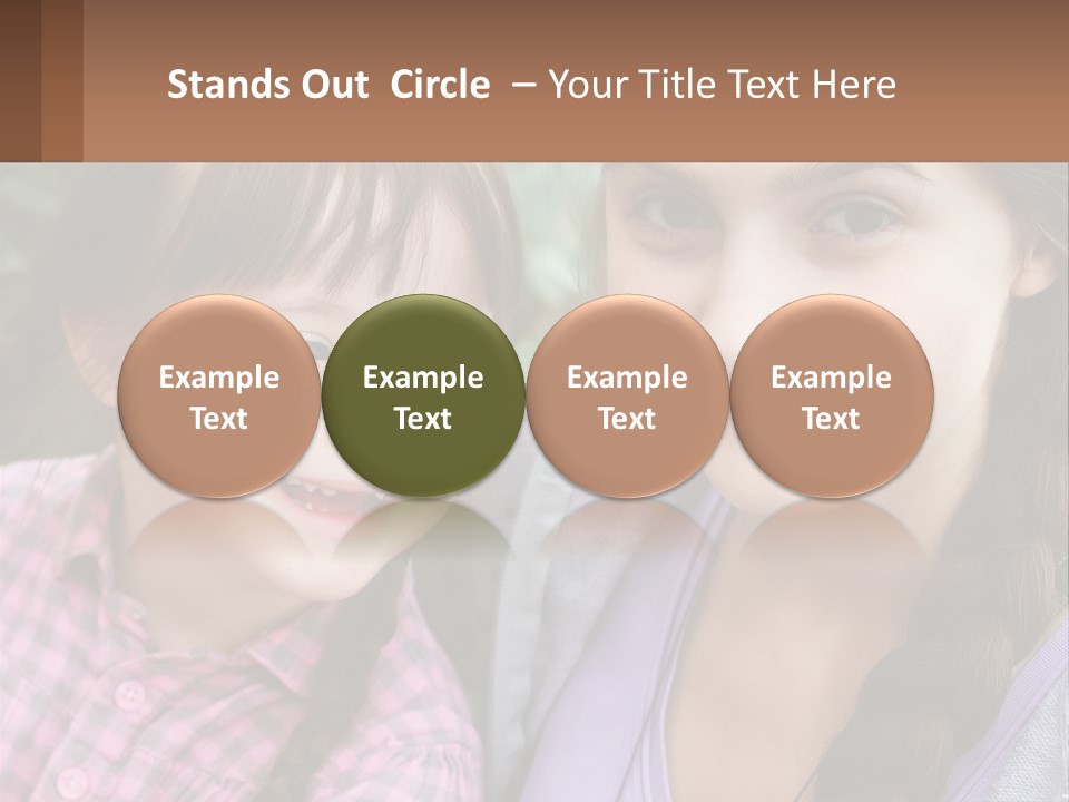 Two Young Girls Are Posing For A Picture PowerPoint Template