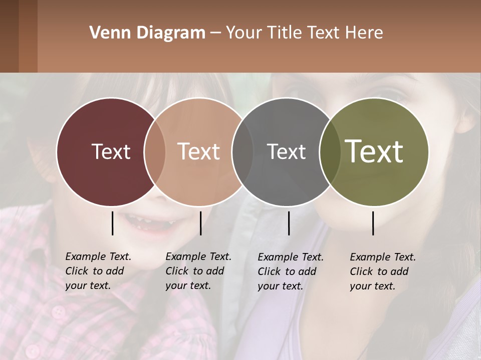 Two Young Girls Are Posing For A Picture PowerPoint Template