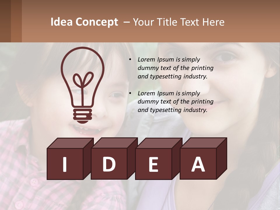 Two Young Girls Are Posing For A Picture PowerPoint Template