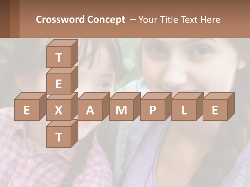 Two Young Girls Are Posing For A Picture PowerPoint Template