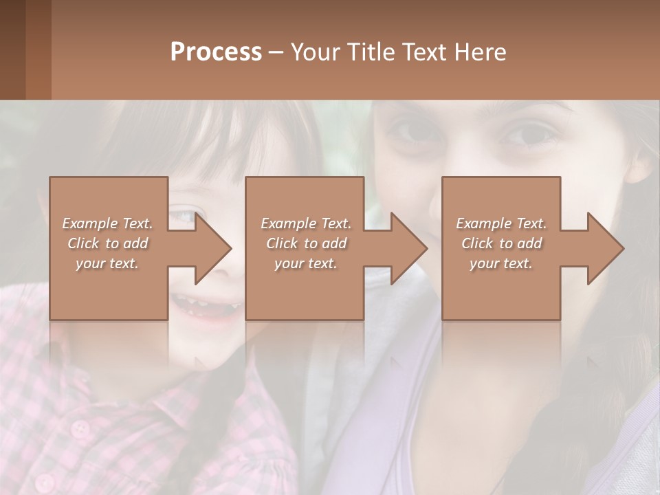 Two Young Girls Are Posing For A Picture PowerPoint Template