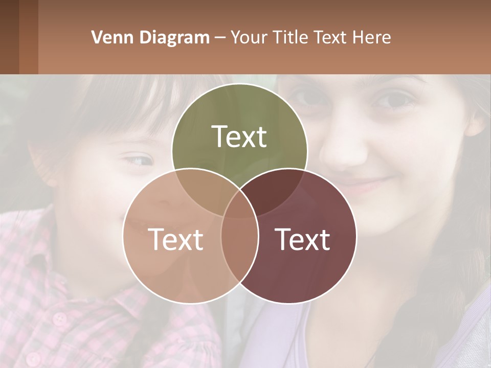 Two Young Girls Are Posing For A Picture PowerPoint Template
