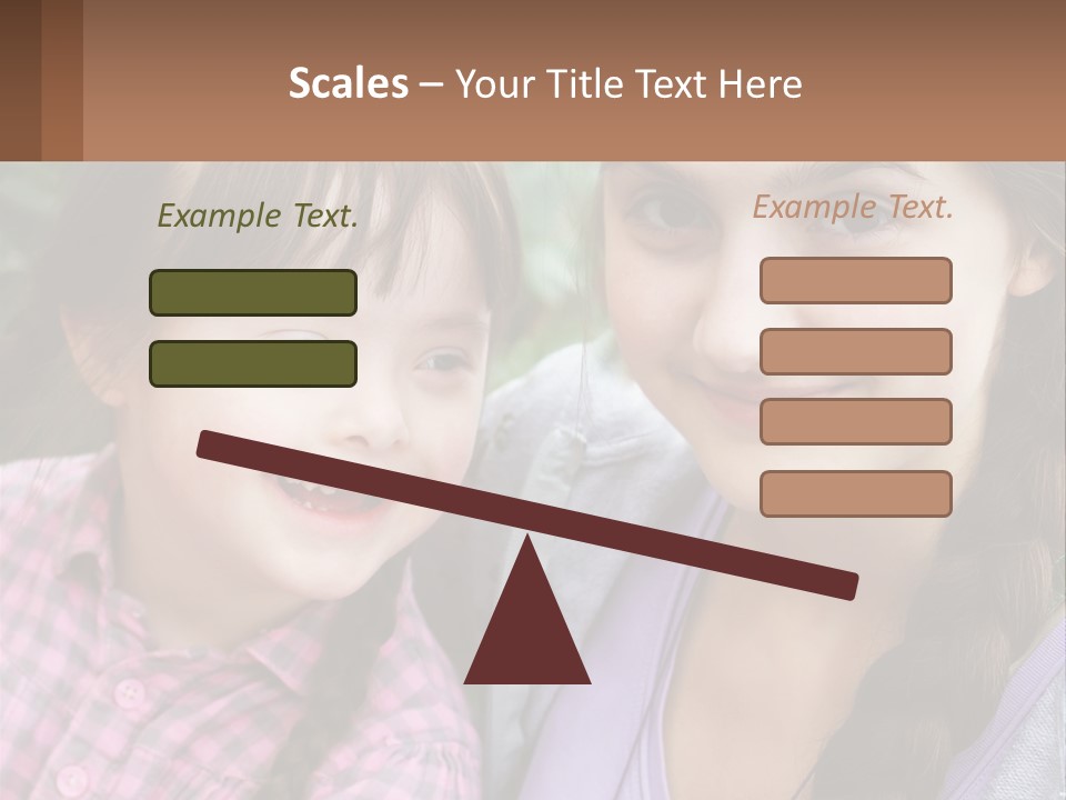 Two Young Girls Are Posing For A Picture PowerPoint Template