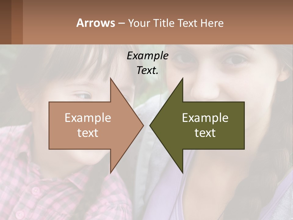 Two Young Girls Are Posing For A Picture PowerPoint Template