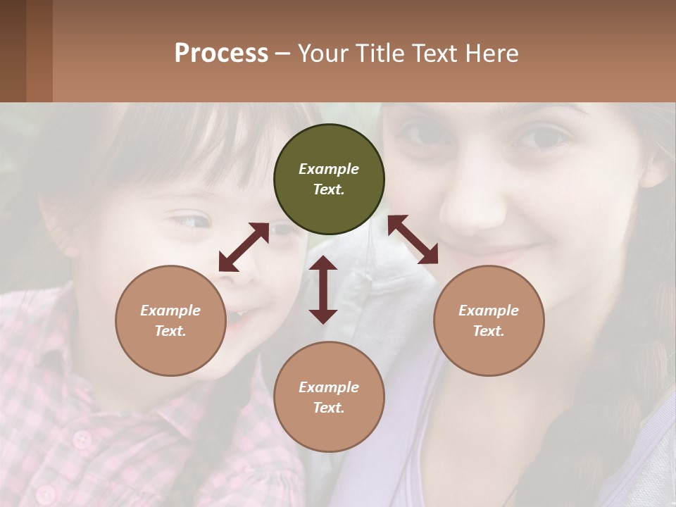 Two Young Girls Are Posing For A Picture PowerPoint Template