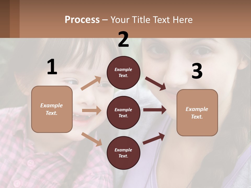 Two Young Girls Are Posing For A Picture PowerPoint Template