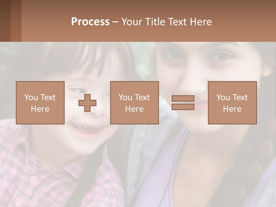 Two Young Girls Are Posing For A Picture PowerPoint Template