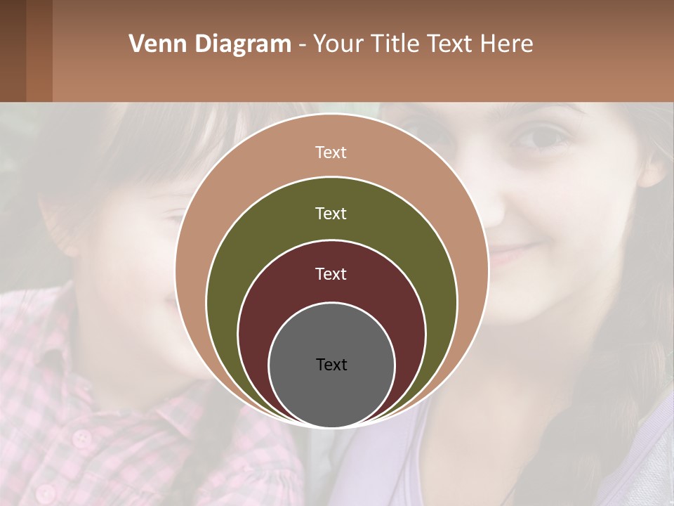 Two Young Girls Are Posing For A Picture PowerPoint Template