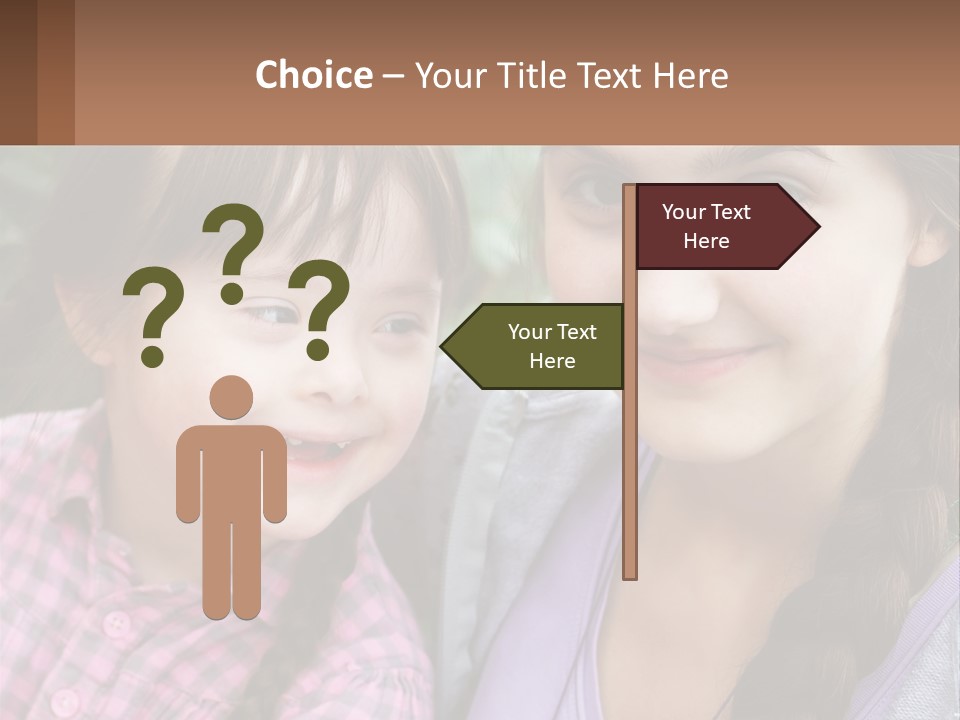 Two Young Girls Are Posing For A Picture PowerPoint Template
